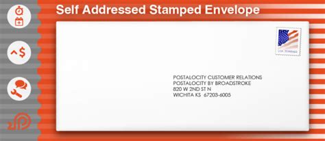 self addressed stamped envelope usps.